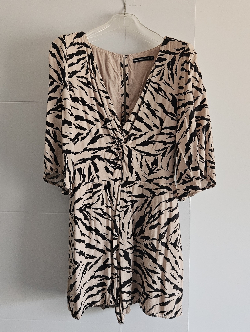A&F M Romper Shorts V Neck Animal Print Viscose Medium